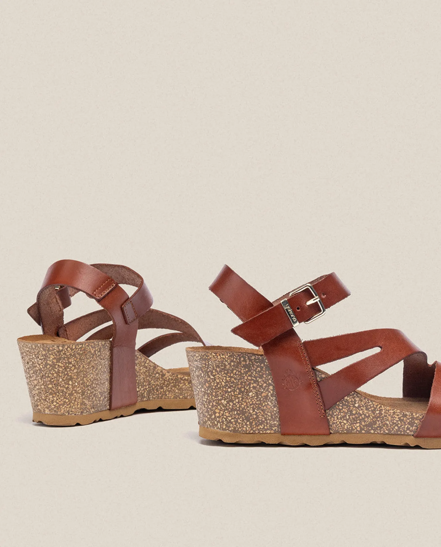 Wedge Sandals|Yokono Wedge Sandal CADIZ-302 Brown