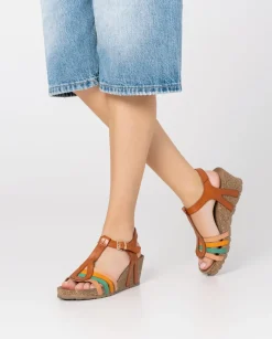 Wedge Sandals|Yokono Wedge Sandal CADIZ-301 Brown
