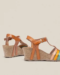 Wedge Sandals|Yokono Wedge Sandal CADIZ-301 Brown