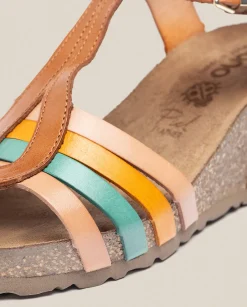 Wedge Sandals|Yokono Wedge Sandal CADIZ-301 Brown
