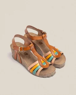 Wedge Sandals|Yokono Wedge Sandal CADIZ-301 Brown