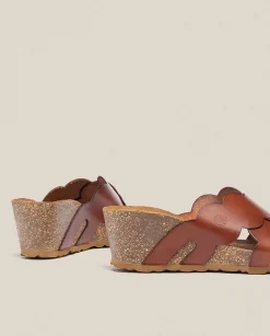 Wedge Sandals|Yokono Wedge Sandal CADIZ-300 Brown