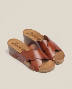 Wedge Sandals|Yokono Wedge Sandal CADIZ-300 Brown