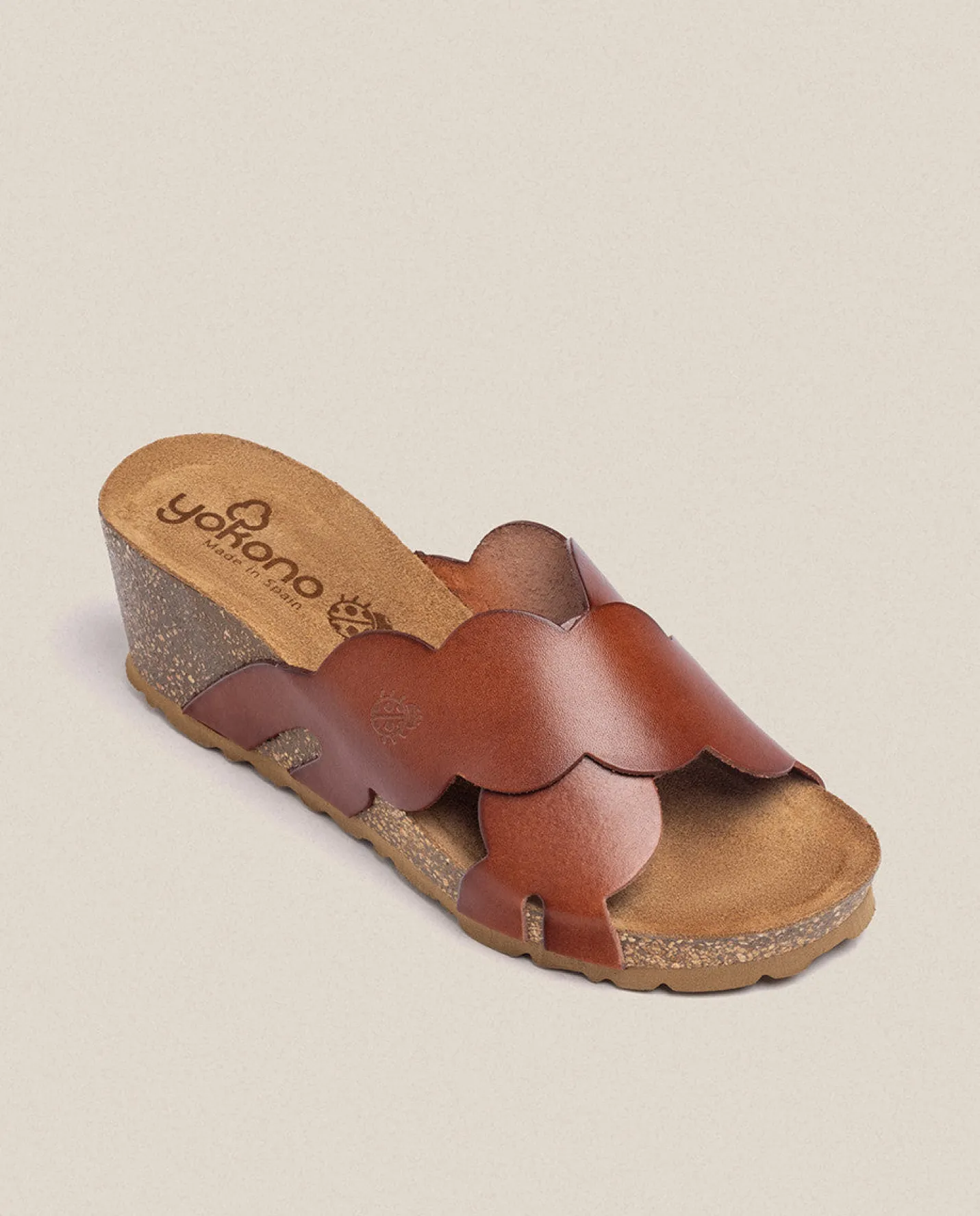 Wedge Sandals|Yokono Wedge Sandal CADIZ-300 Brown