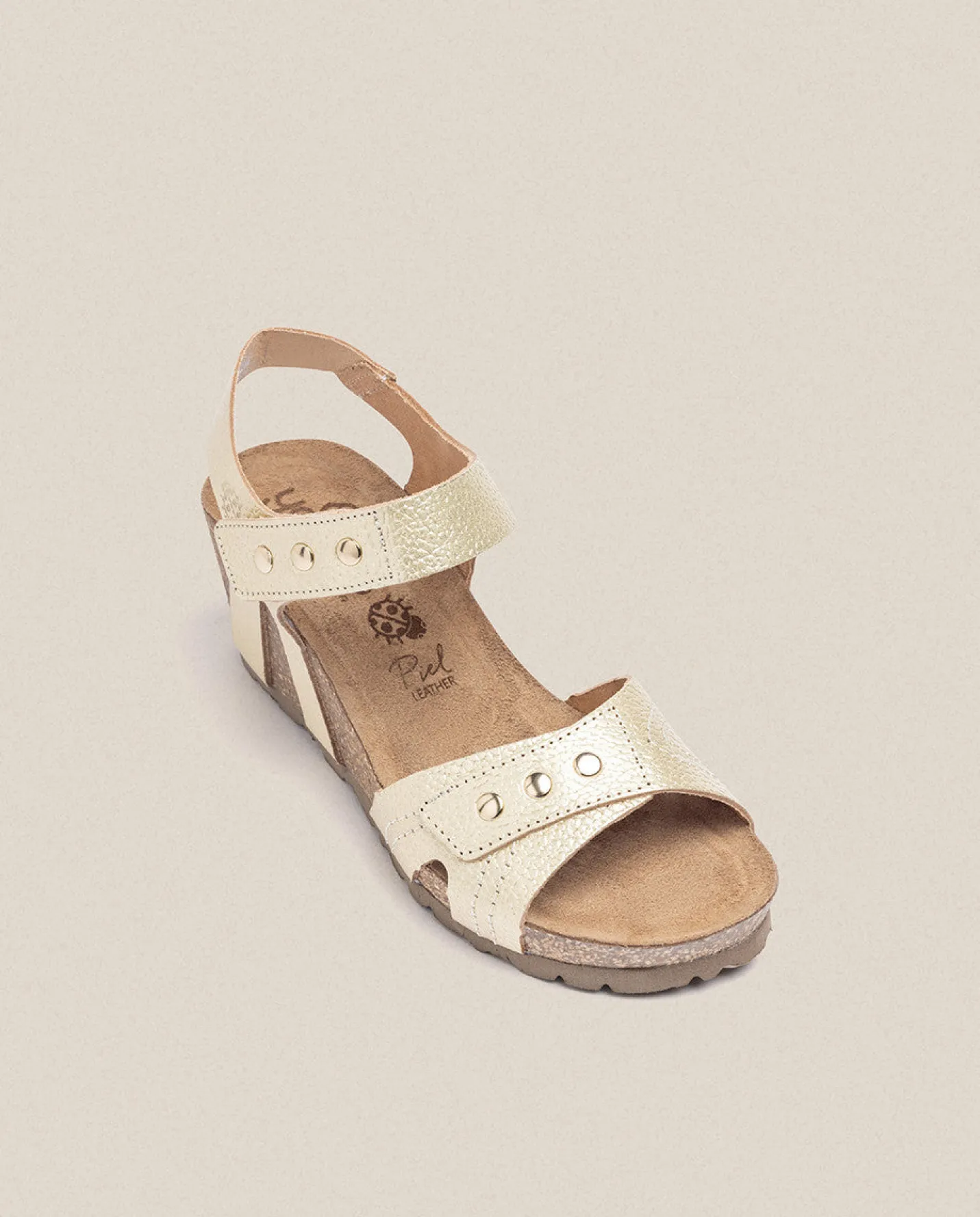 Wedge Sandals|Yokono Wedge Sandal CADIZ-303 Gold
