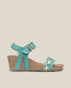 Wedge Sandals|Yokono Wedge Sandal CADIZ-306 Green