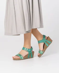 Wedge Sandals|Yokono Wedge Sandal CADIZ-306 Green
