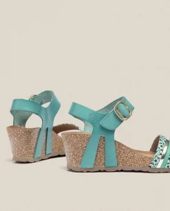 Wedge Sandals|Yokono Wedge Sandal CADIZ-306 Green