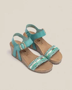 Wedge Sandals|Yokono Wedge Sandal CADIZ-306 Green