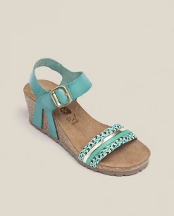 Wedge Sandals|Yokono Wedge Sandal CADIZ-306 Green