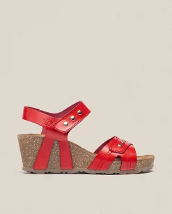 Wedge Sandals|Yokono Wedge Sandal CADIZ-303 Red