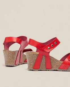 Wedge Sandals|Yokono Wedge Sandal CADIZ-303 Red