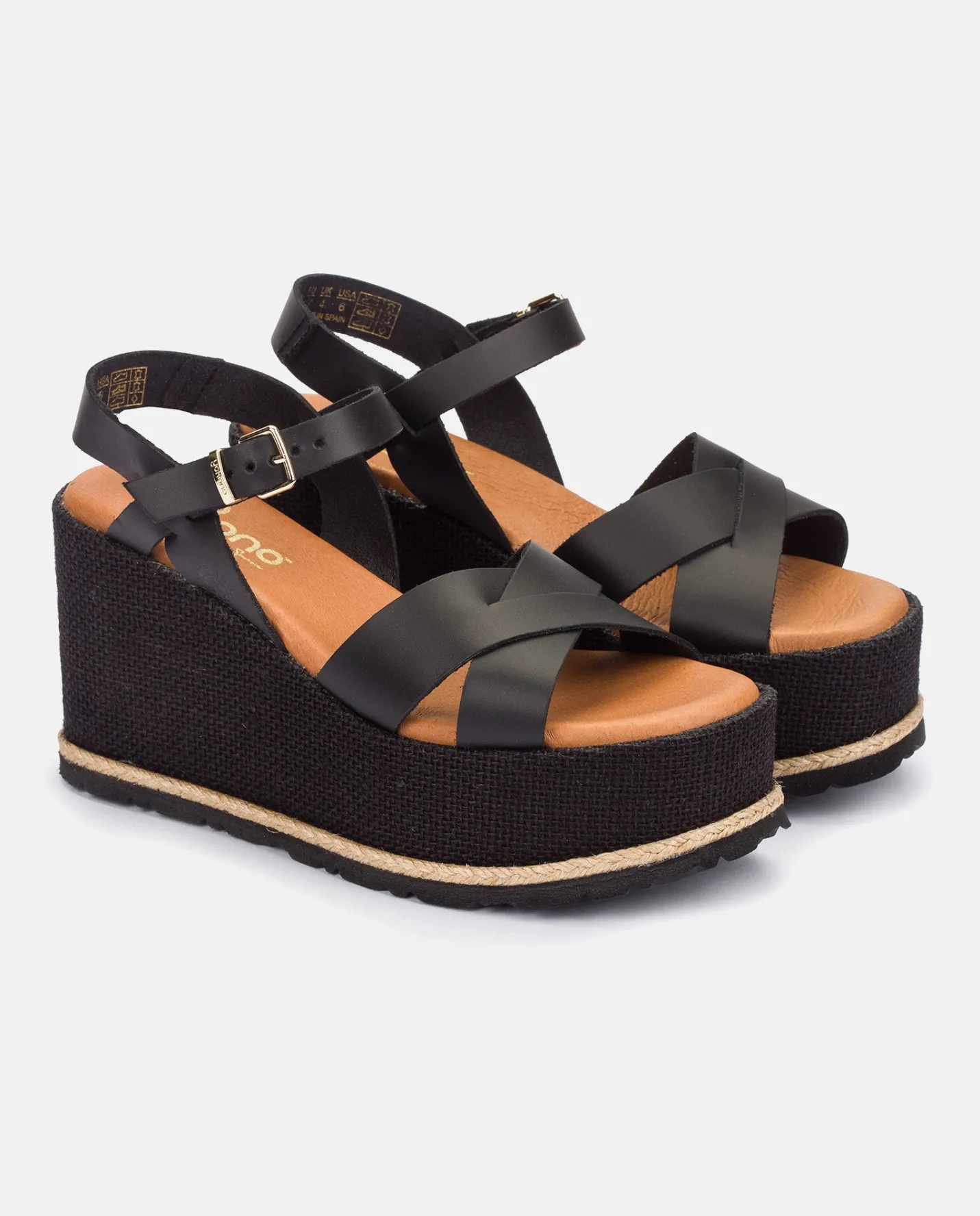 Wedge Sandals|Yokono Wedge Sandal LANZAROTE-003 Black