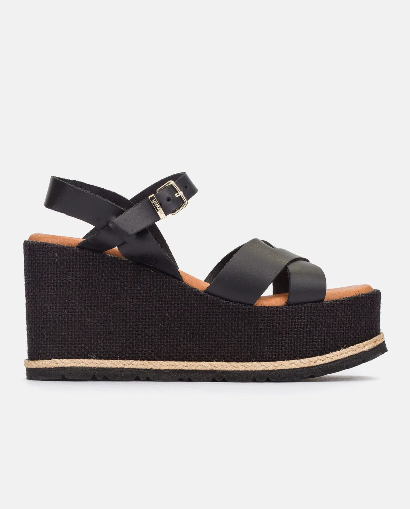 Wedge Sandals|Yokono Wedge Sandal LANZAROTE-003 Black