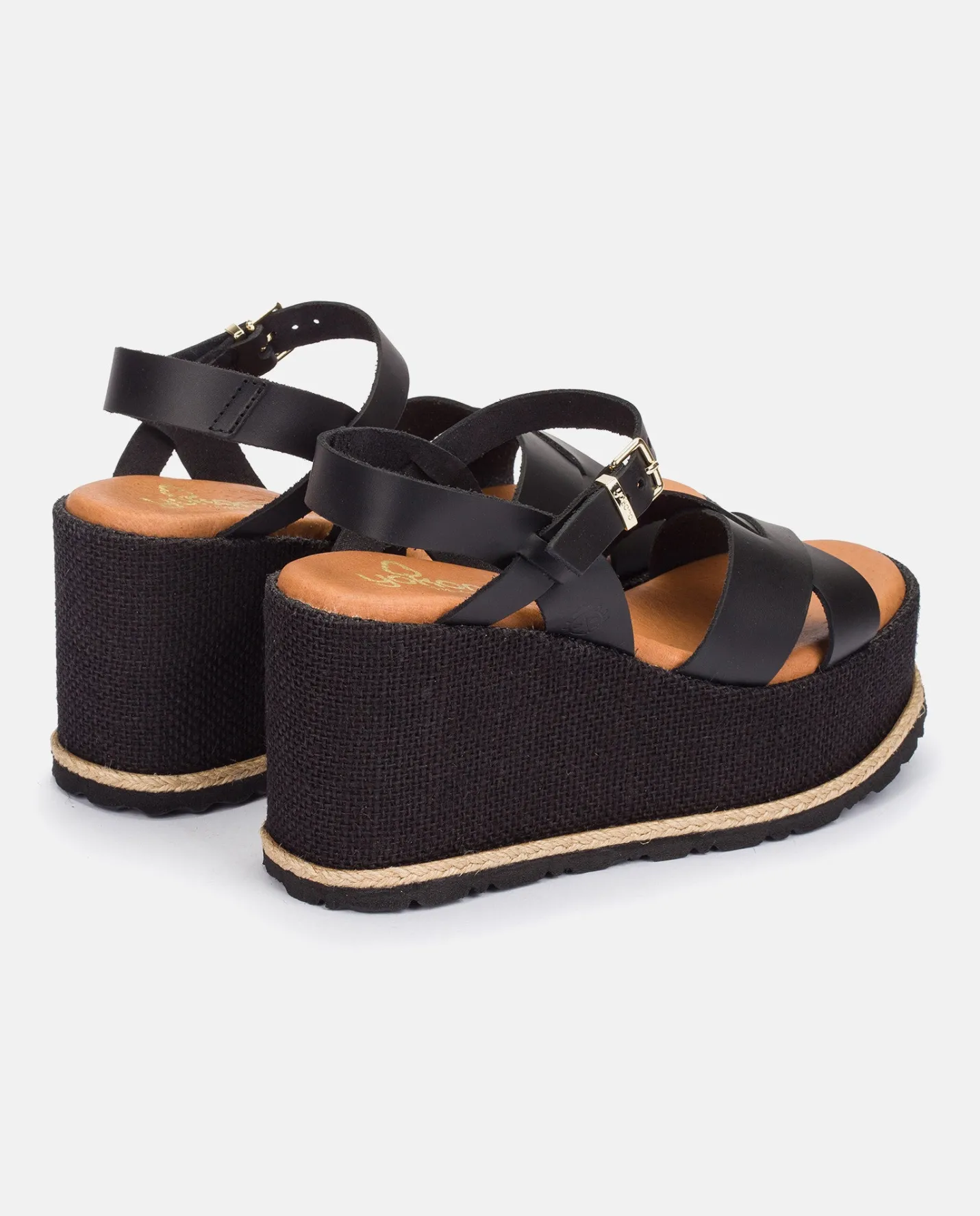Wedge Sandals|Yokono Wedge Sandal LANZAROTE-003 Black
