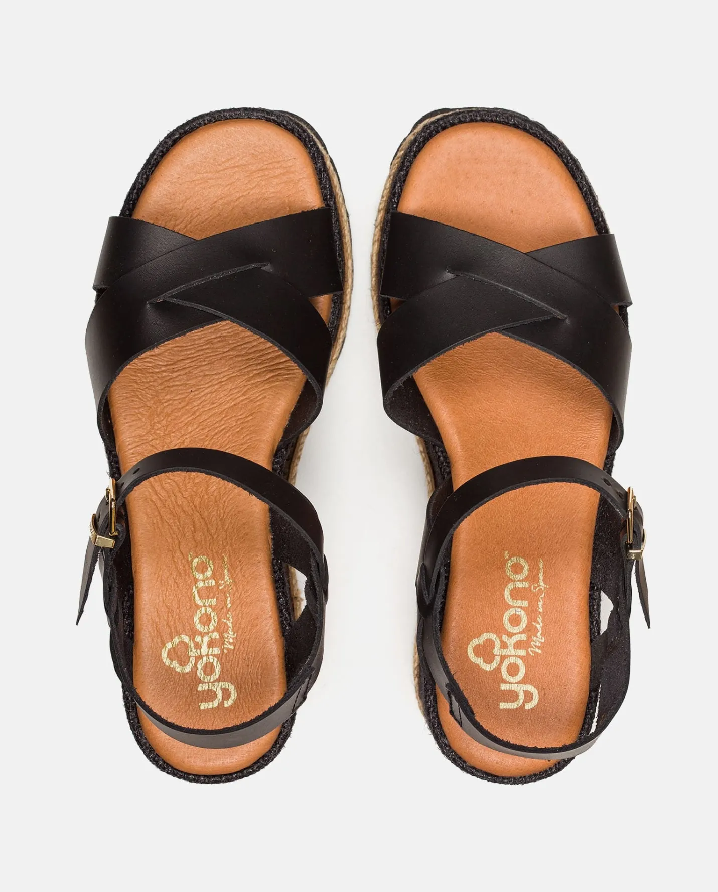 Wedge Sandals|Yokono Wedge Sandal LANZAROTE-003 Black
