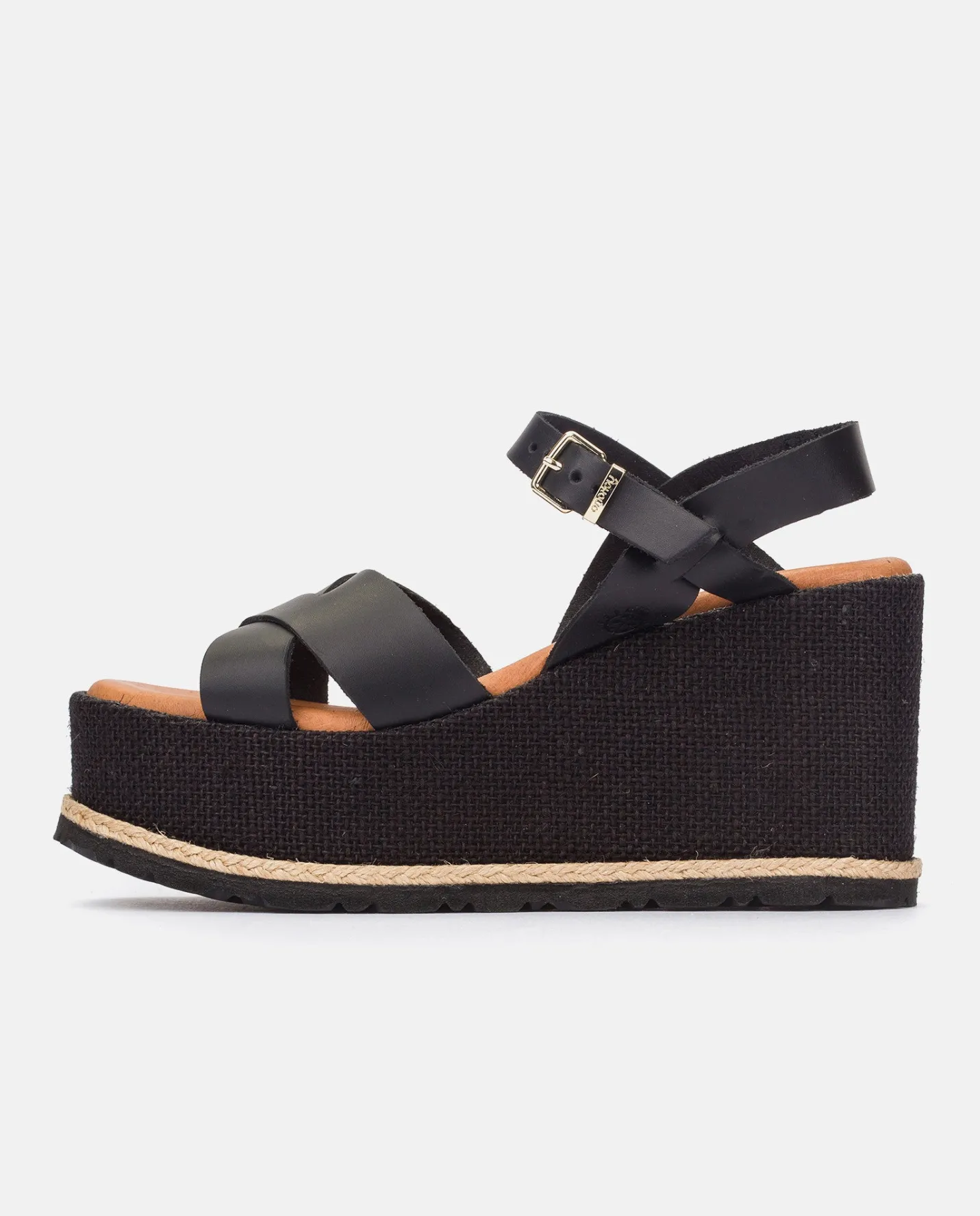 Wedge Sandals|Yokono Wedge Sandal LANZAROTE-003 Black
