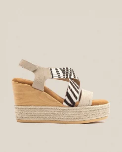 Wedge Sandals|Yokono Wedge Sandal Mey 003 Zebra