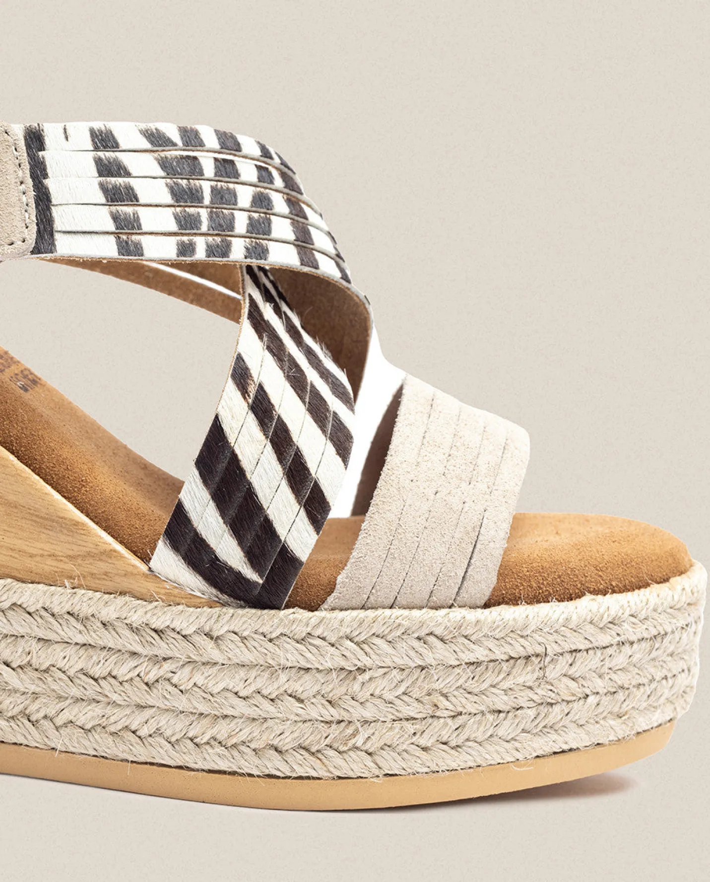 Wedge Sandals|Yokono Wedge Sandal Mey 003 Zebra