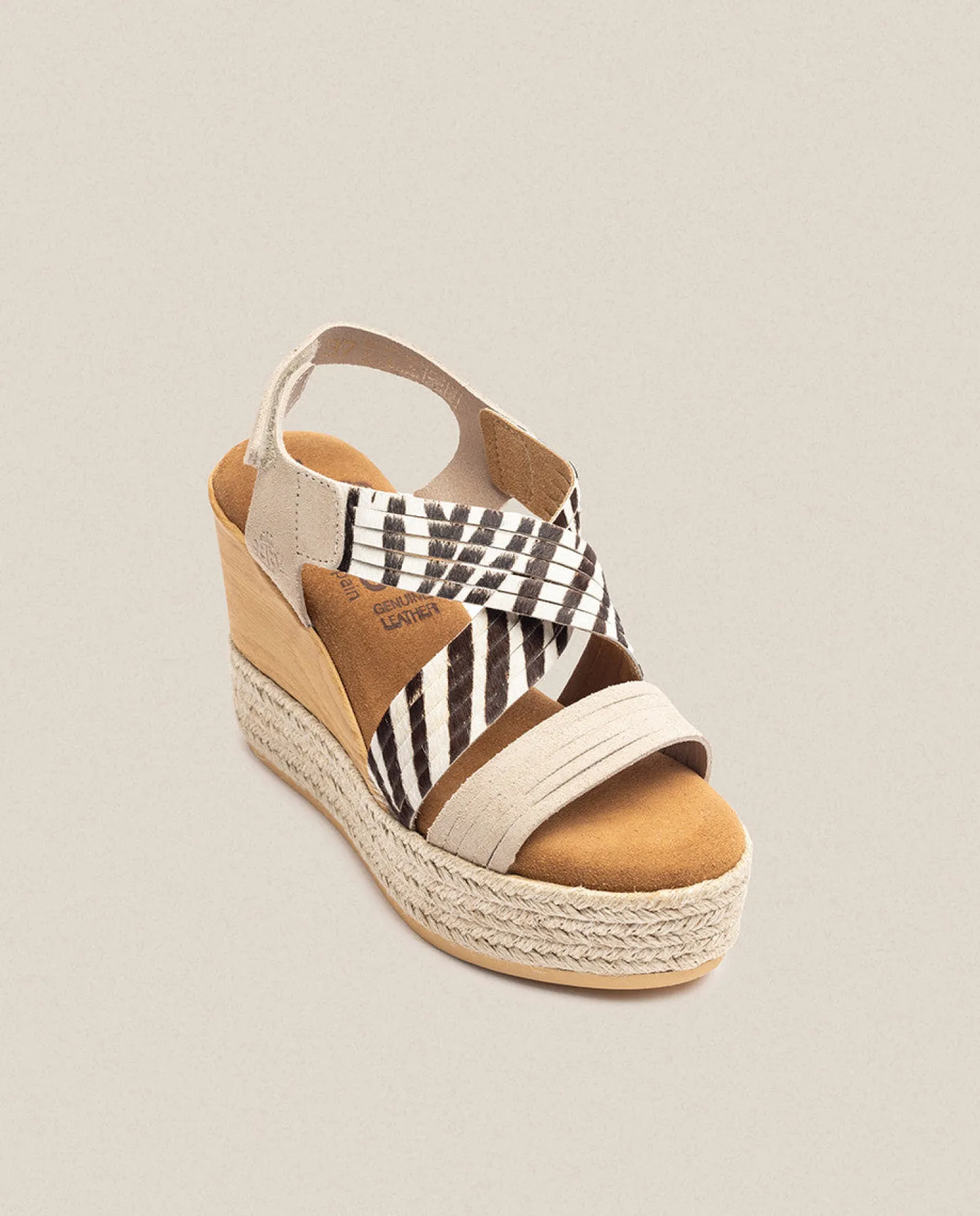 Wedge Sandals|Yokono Wedge Sandal Mey 003 Zebra