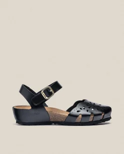 Wedge Sandals|Yokono Wedge Sandal MONACO-047 Black