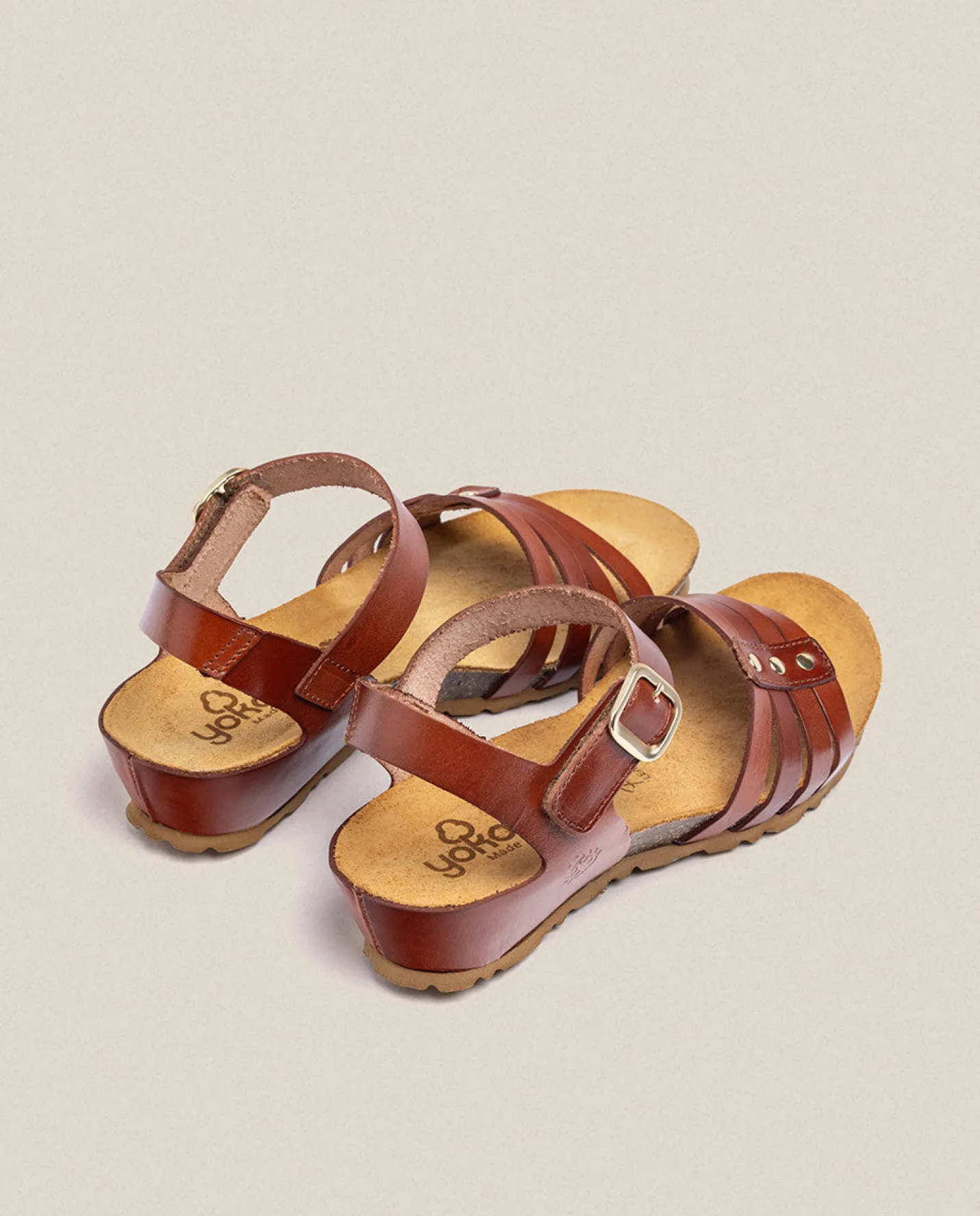 Wedge Sandals|Yokono Wedge Sandal MONACO-051 Brown