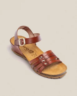 Wedge Sandals|Yokono Wedge Sandal MONACO-051 Brown