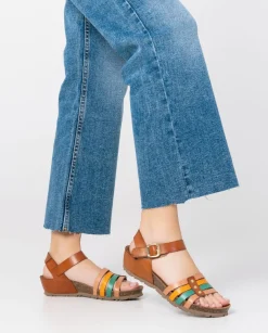 Wedge Sandals|Yokono Wedge Sandal MONACO-051 Brown