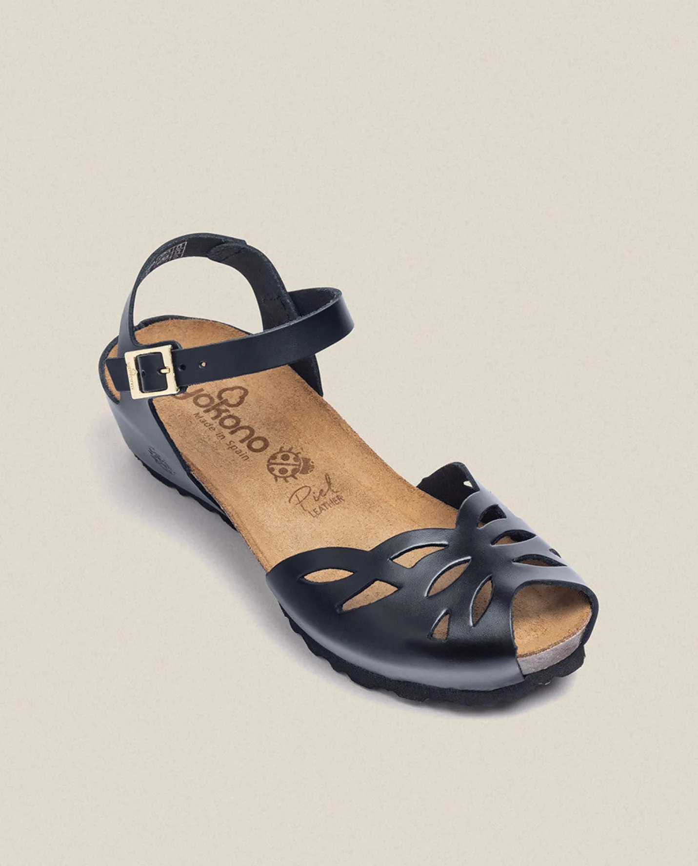 Wedge Sandals|Yokono Wedged Sandal MONACO-003 Black