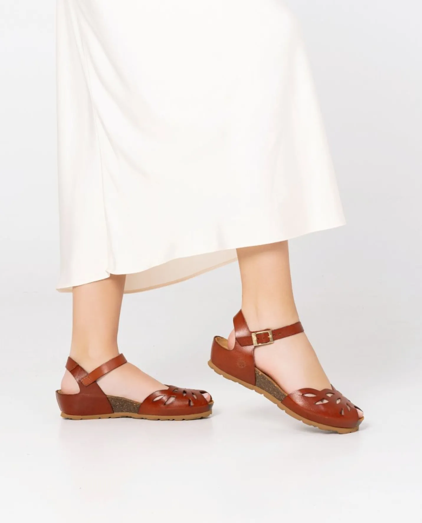 Wedge Sandals|Yokono Wedged Sandal MONACO-003 Brown
