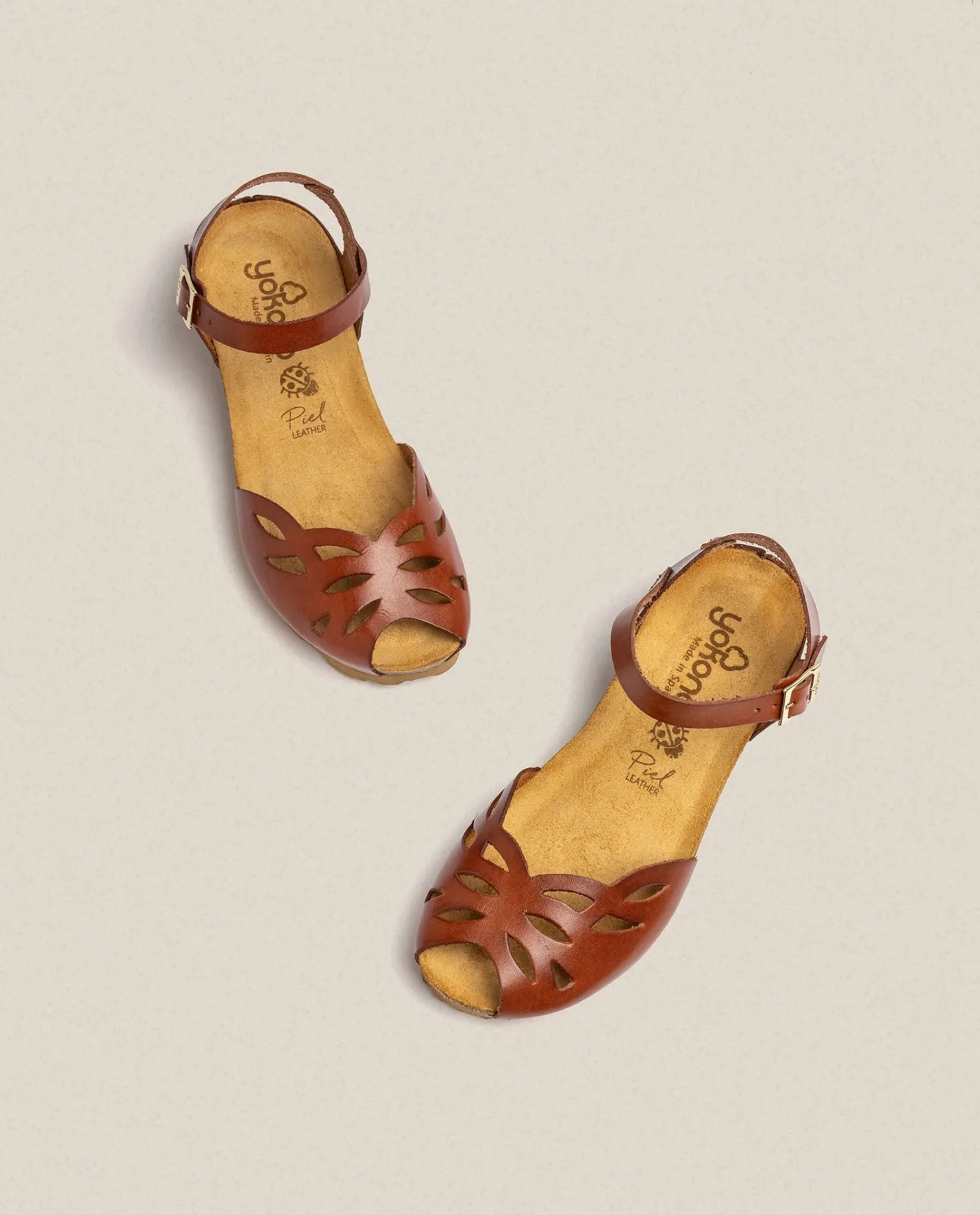 Wedge Sandals|Yokono Wedged Sandal MONACO-003 Brown