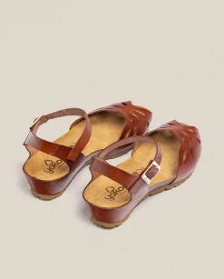 Wedge Sandals|Yokono Wedged Sandal MONACO-003 Brown