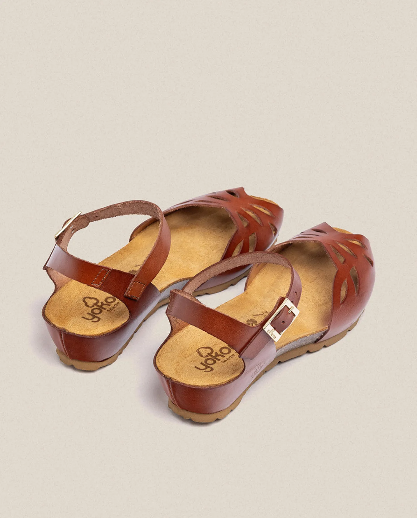 Wedge Sandals|Yokono Wedged Sandal MONACO-003 Brown