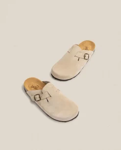 Clogs|Flat Sandals|Yokono Zueco 599 Beige